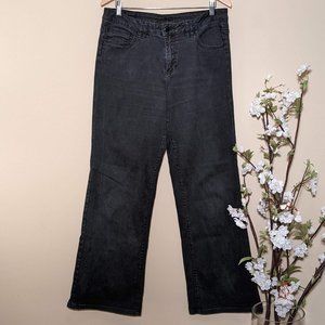 Black Jag Jeans Straight Leg Stretch. Size 16. Black Denim.
